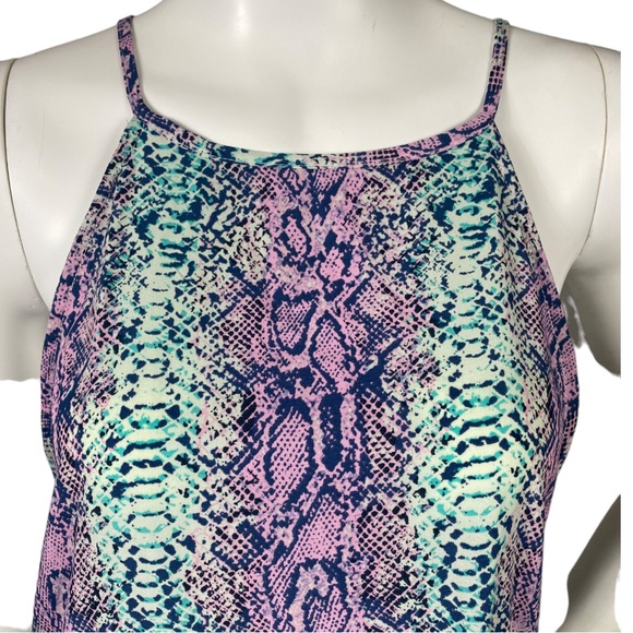 NWT ✨ Caroline Hill Bohemian Blue/Pink Rhapsody Electric Snake Maxi Dress Small - Picture 10 of 17